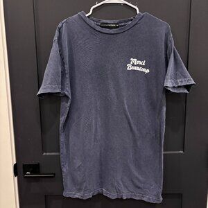 Lulusimons Studio Merci Beaucoup Navy Shirt M